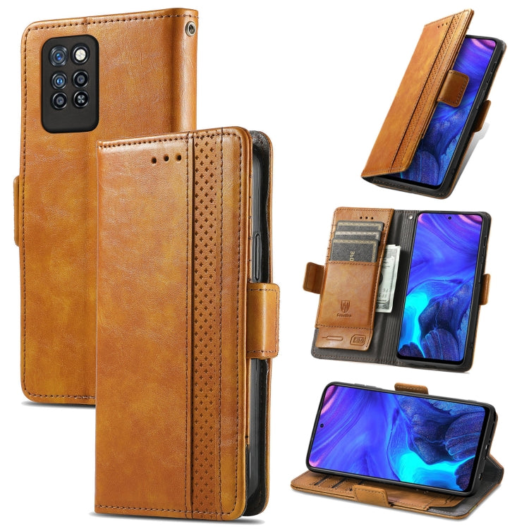 CaseNeo Business Splicing Dual Magnetic Buckle Horizontal Flip PU Leather Case with Holder & Card Slots & Wallet, For Blackview A100, For Infinix Note 10 Pro, For Oukitel C21 Pro, For OPPO Realme GT Master, For vivo V21, For ZTE Axon 30 5G             ...