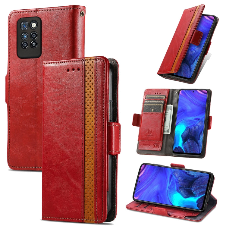 CaseNeo Business Splicing Dual Magnetic Buckle Horizontal Flip PU Leather Case with Holder & Card Slots & Wallet, For Blackview A100, For Infinix Note 10 Pro, For Oukitel C21 Pro, For OPPO Realme GT Master, For vivo V21, For ZTE Axon 30 5G             ...