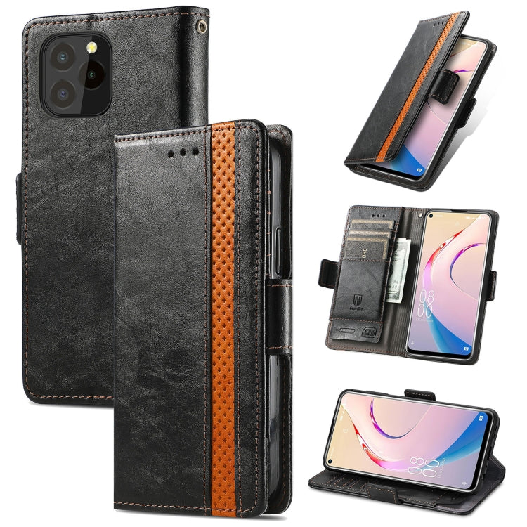 CaseNeo Business Splicing Dual Magnetic Buckle Horizontal Flip PU Leather Case with Holder & Card Slots & Wallet, For Blackview A100, For Infinix Note 10 Pro, For Oukitel C21 Pro, For OPPO Realme GT Master, For vivo V21, For ZTE Axon 30 5G             ...