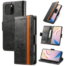 Load image into Gallery viewer, CaseNeo Business Splicing Dual Magnetic Buckle Horizontal Flip PU Leather Case with Holder &amp; Card Slots &amp; Wallet, For Blackview A100, For Infinix Note 10 Pro, For Oukitel C21 Pro, For OPPO Realme GT Master, For vivo V21, For ZTE Axon 30 5G             ...