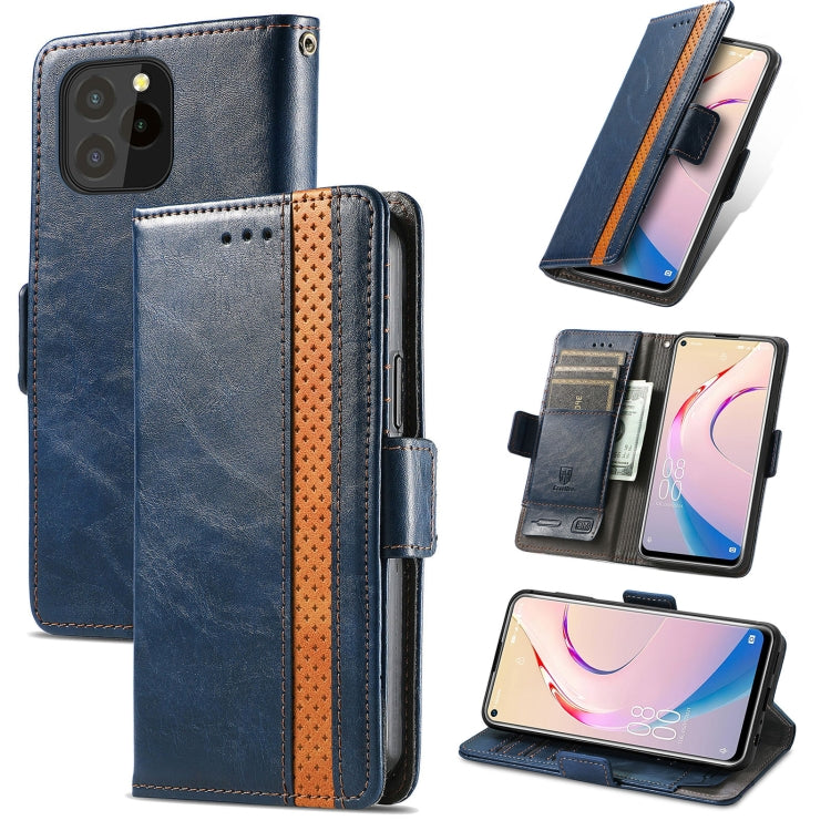 CaseNeo Business Splicing Dual Magnetic Buckle Horizontal Flip PU Leather Case with Holder & Card Slots & Wallet, For Blackview A100, For Infinix Note 10 Pro, For Oukitel C21 Pro, For OPPO Realme GT Master, For vivo V21, For ZTE Axon 30 5G             ...