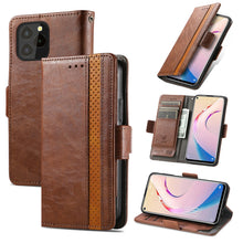 Load image into Gallery viewer, CaseNeo Business Splicing Dual Magnetic Buckle Horizontal Flip PU Leather Case with Holder &amp; Card Slots &amp; Wallet, For Blackview A100, For Infinix Note 10 Pro, For Oukitel C21 Pro, For OPPO Realme GT Master, For vivo V21, For ZTE Axon 30 5G             ...