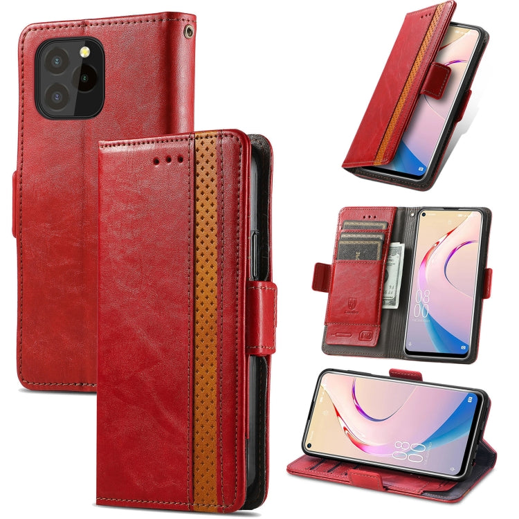 CaseNeo Business Splicing Dual Magnetic Buckle Horizontal Flip PU Leather Case with Holder & Card Slots & Wallet, For Blackview A100, For Infinix Note 10 Pro, For Oukitel C21 Pro, For OPPO Realme GT Master, For vivo V21, For ZTE Axon 30 5G             ...