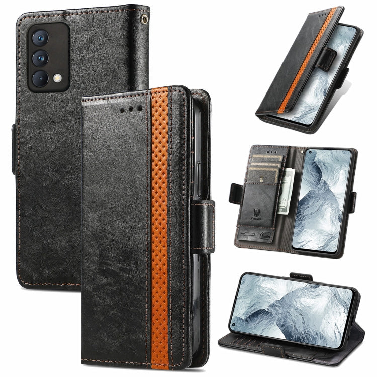 CaseNeo Business Splicing Dual Magnetic Buckle Horizontal Flip PU Leather Case with Holder & Card Slots & Wallet, For Blackview A100, For Infinix Note 10 Pro, For Oukitel C21 Pro, For OPPO Realme GT Master, For vivo V21, For ZTE Axon 30 5G             ...