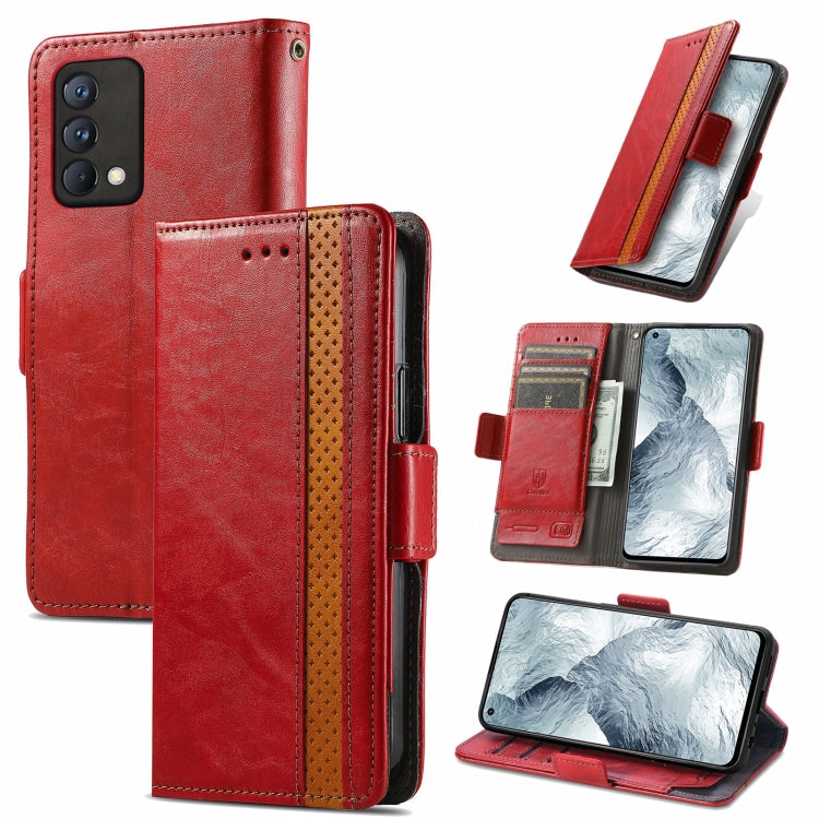 CaseNeo Business Splicing Dual Magnetic Buckle Horizontal Flip PU Leather Case with Holder & Card Slots & Wallet, For Blackview A100, For Infinix Note 10 Pro, For Oukitel C21 Pro, For OPPO Realme GT Master, For vivo V21, For ZTE Axon 30 5G             ...