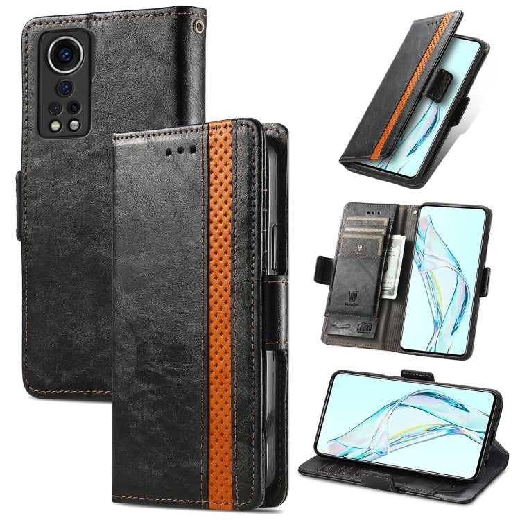 CaseNeo Business Splicing Dual Magnetic Buckle Horizontal Flip PU Leather Case with Holder & Card Slots & Wallet, For Blackview A100, For Infinix Note 10 Pro, For Oukitel C21 Pro, For OPPO Realme GT Master, For vivo V21, For ZTE Axon 30 5G             ...