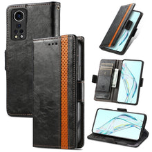 Load image into Gallery viewer, CaseNeo Business Splicing Dual Magnetic Buckle Horizontal Flip PU Leather Case with Holder &amp; Card Slots &amp; Wallet, For Blackview A100, For Infinix Note 10 Pro, For Oukitel C21 Pro, For OPPO Realme GT Master, For vivo V21, For ZTE Axon 30 5G             ...