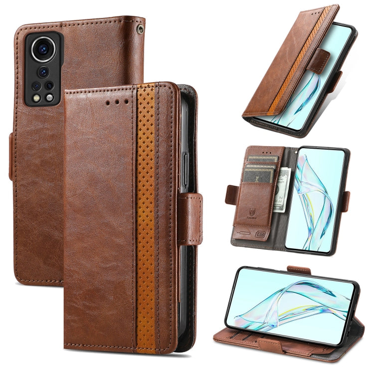 CaseNeo Business Splicing Dual Magnetic Buckle Horizontal Flip PU Leather Case with Holder & Card Slots & Wallet, For Blackview A100, For Infinix Note 10 Pro, For Oukitel C21 Pro, For OPPO Realme GT Master, For vivo V21, For ZTE Axon 30 5G             ...