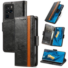 Load image into Gallery viewer, CaseNeo Business Splicing Dual Magnetic Buckle Horizontal Flip PU Leather Case with Holder &amp; Card Slots &amp; Wallet, For Blackview A100, For Infinix Note 10 Pro, For Oukitel C21 Pro, For OPPO Realme GT Master, For vivo V21, For ZTE Axon 30 5G             ...