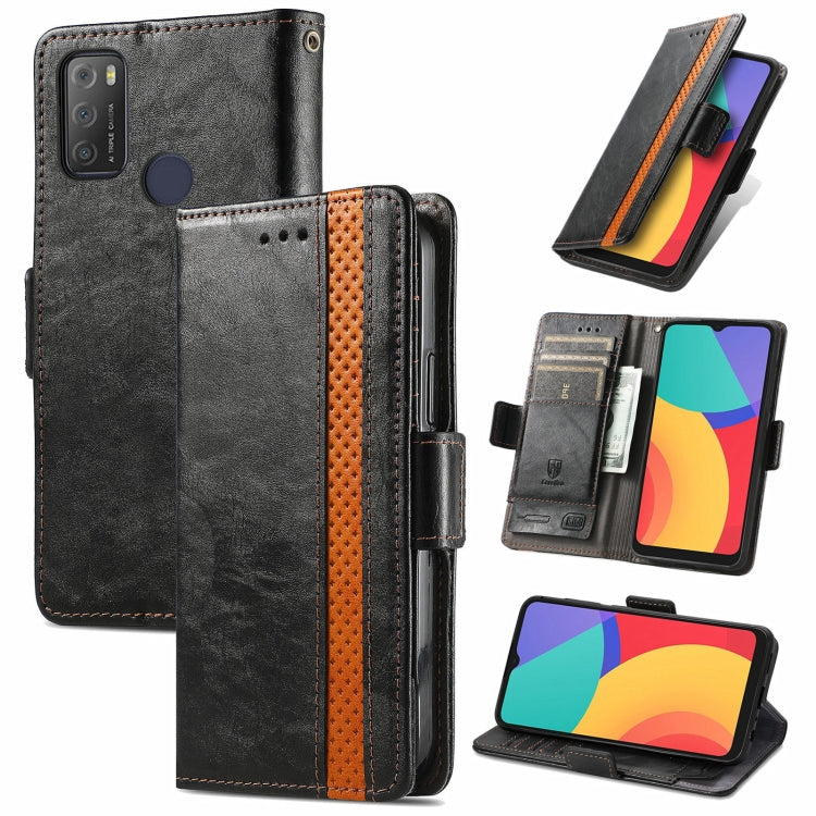 CaseNeo Business Splicing Dual Magnetic Buckle Horizontal Flip PU Leather Case with Holder & Card Slots & Wallet, For Blackview A100, For Infinix Note 10 Pro, For Oukitel C21 Pro, For OPPO Realme GT Master, For vivo V21, For ZTE Axon 30 5G             ...