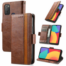 Load image into Gallery viewer, CaseNeo Business Splicing Dual Magnetic Buckle Horizontal Flip PU Leather Case with Holder &amp; Card Slots &amp; Wallet, For Blackview A100, For Infinix Note 10 Pro, For Oukitel C21 Pro, For OPPO Realme GT Master, For vivo V21, For ZTE Axon 30 5G             ...