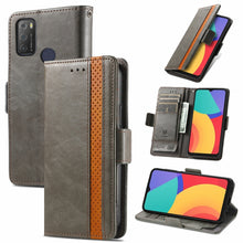 Load image into Gallery viewer, CaseNeo Business Splicing Dual Magnetic Buckle Horizontal Flip PU Leather Case with Holder &amp; Card Slots &amp; Wallet, For Blackview A100, For Infinix Note 10 Pro, For Oukitel C21 Pro, For OPPO Realme GT Master, For vivo V21, For ZTE Axon 30 5G             ...