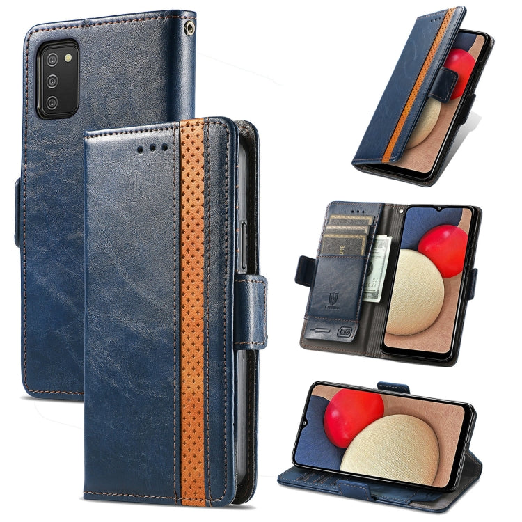 CaseNeo Business Splicing Dual Magnetic Buckle Horizontal Flip PU Leather Case with Holder & Card Slots & Wallet, For Samsung Galaxy A03s, For Samsung Galaxy A20, For Samsung Galaxy A30