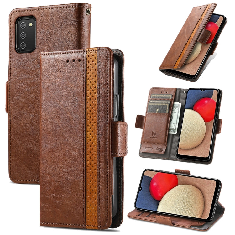 CaseNeo Business Splicing Dual Magnetic Buckle Horizontal Flip PU Leather Case with Holder & Card Slots & Wallet, For Samsung Galaxy A03s, For Samsung Galaxy A20, For Samsung Galaxy A30