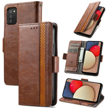 Load image into Gallery viewer, CaseNeo Business Splicing Dual Magnetic Buckle Horizontal Flip PU Leather Case with Holder &amp; Card Slots &amp; Wallet, For Samsung Galaxy A03s, For Samsung Galaxy A20, For Samsung Galaxy A30