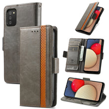 Load image into Gallery viewer, CaseNeo Business Splicing Dual Magnetic Buckle Horizontal Flip PU Leather Case with Holder &amp; Card Slots &amp; Wallet, For Samsung Galaxy A03s, For Samsung Galaxy A20, For Samsung Galaxy A30