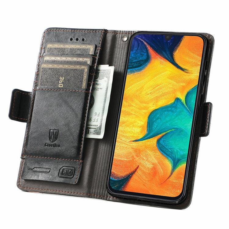 CaseNeo Business Splicing Dual Magnetic Buckle Horizontal Flip PU Leather Case with Holder & Card Slots & Wallet, For Samsung Galaxy A20, For Samsung Galaxy A30