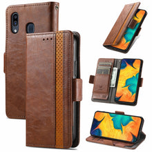 Load image into Gallery viewer, CaseNeo Business Splicing Dual Magnetic Buckle Horizontal Flip PU Leather Case with Holder &amp; Card Slots &amp; Wallet, For Samsung Galaxy A20, For Samsung Galaxy A30
