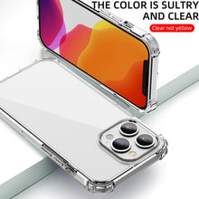 Load image into Gallery viewer, iPAKY Crystal Clear Series Transparent Shockproof TPU + PC Protective Case, For iPhone 13