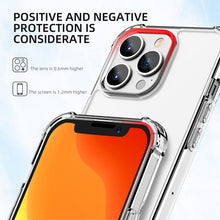 Load image into Gallery viewer, iPAKY Crystal Clear Series Transparent Shockproof TPU + PC Protective Case, For iPhone 13