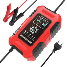 Load image into Gallery viewer, FOXSUR 10A 12V 7-segment Motorcycle / Car Smart Battery Charger, EU Plug, UK Plug, US Plug
