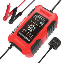 Load image into Gallery viewer, FOXSUR 10A 12V 7-segment Motorcycle / Car Smart Battery Charger, EU Plug, UK Plug, US Plug
