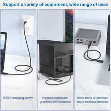 Load image into Gallery viewer, 100W USB-C / Type-C 4.0 Male to USB-C / Type-C 4.0 Male Full-function Data Cable for Thunderbolt 3, 0.5m, 0.8m, 1m