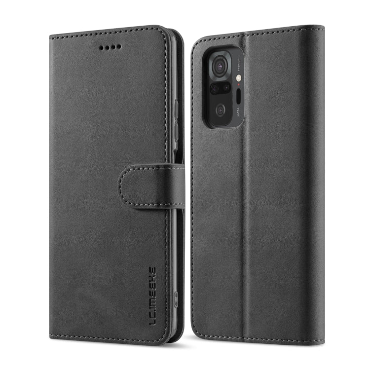LC.IMEEKE Calf Texture Horizontal Flip Leather Case with Holder & Card Slots & Wallet, For Xiaomi Redmi 10