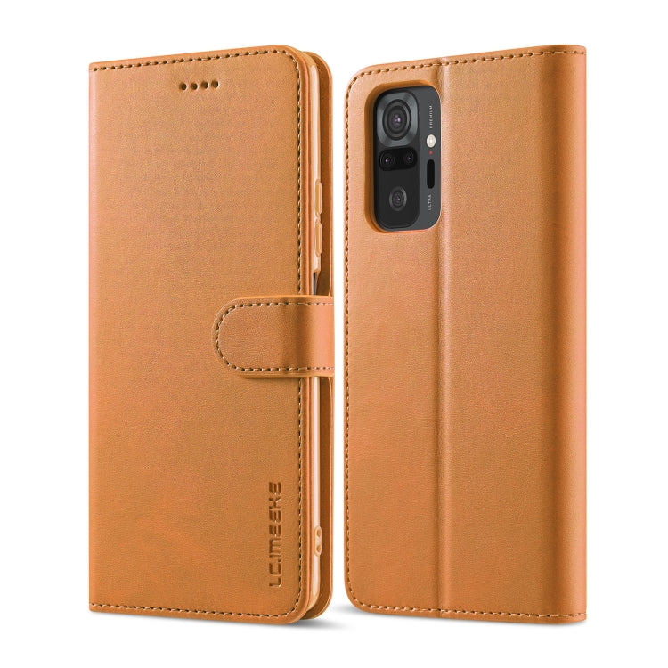 LC.IMEEKE Calf Texture Horizontal Flip Leather Case with Holder & Card Slots & Wallet, For Xiaomi Redmi 10