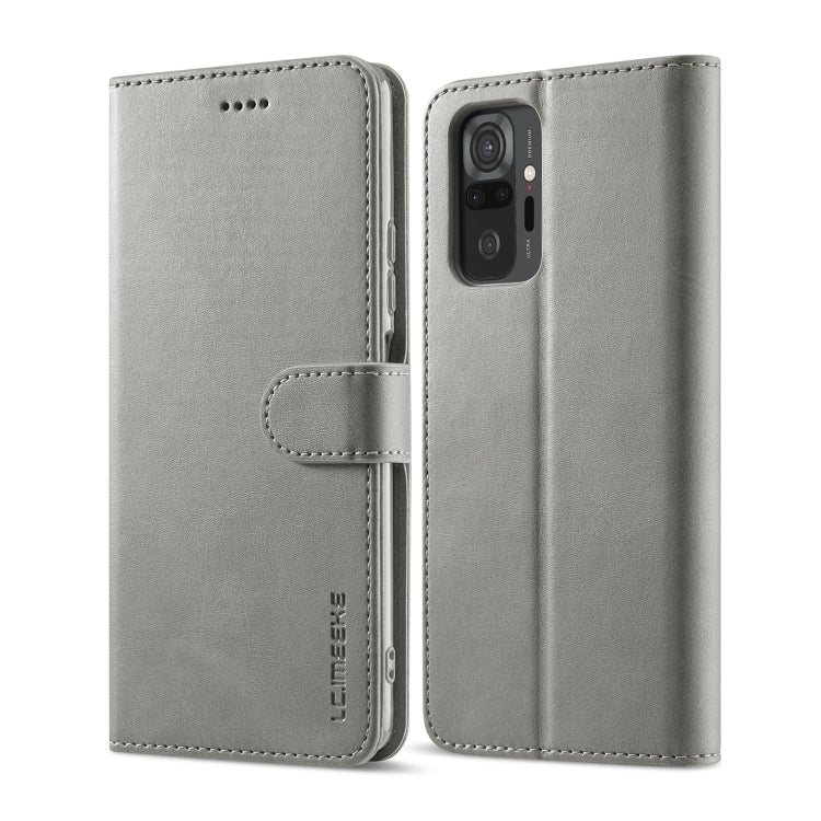 LC.IMEEKE Calf Texture Horizontal Flip Leather Case with Holder & Card Slots & Wallet, For Xiaomi Redmi 10