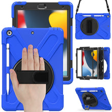 Load image into Gallery viewer, Silicone + PC Protective Case with Holder &amp; Shoulder Strap, For iPad 10.2 2021 / 2020 / 2019
