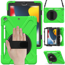 Load image into Gallery viewer, Silicone + PC Protective Case with Holder &amp; Shoulder Strap, For iPad 10.2 2021 / 2020 / 2019