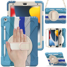 Load image into Gallery viewer, Silicone + PC Protective Case with Holder &amp; Shoulder Strap, For iPad 10.2 2021 / 2020 / 2019