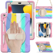 Load image into Gallery viewer, Silicone + PC Protective Case with Holder &amp; Shoulder Strap, For iPad 10.2 2021 / 2020 / 2019