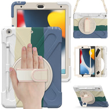 Load image into Gallery viewer, Silicone + PC Protective Case with Holder &amp; Shoulder Strap, For iPad 10.2 2021 / 2020 / 2019