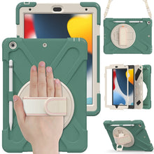 Load image into Gallery viewer, Silicone + PC Protective Case with Holder &amp; Shoulder Strap, For iPad 10.2 2021 / 2020 / 2019
