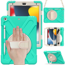 Load image into Gallery viewer, Silicone + PC Protective Case with Holder &amp; Shoulder Strap, For iPad 10.2 2021 / 2020 / 2019