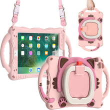 Load image into Gallery viewer, Cute Cat King Kids Shockproof EVA Protective Case with Holder &amp; Shoulder Strap &amp; Handle, For iPad mini 2019 / 4 / 3 / 2 / 1