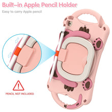 Load image into Gallery viewer, Cute Cat King Kids Shockproof EVA Protective Case with Holder &amp; Shoulder Strap &amp; Handle, For iPad mini 2019 / 4 / 3 / 2 / 1