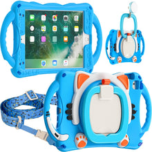 Load image into Gallery viewer, Cute Cat King Kids Shockproof EVA Protective Case with Holder &amp; Shoulder Strap &amp; Handle, For iPad mini 2019 / 4 / 3 / 2 / 1