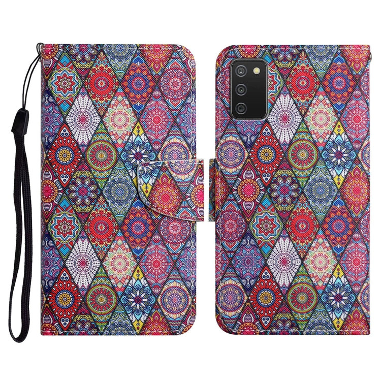 Painted Pattern Horizontal Flip Leather Case with Holder & Card Slot & Wallet, For Samsung Galaxy A02s US Edition, For Samsung Galaxy A02s EU Edition
