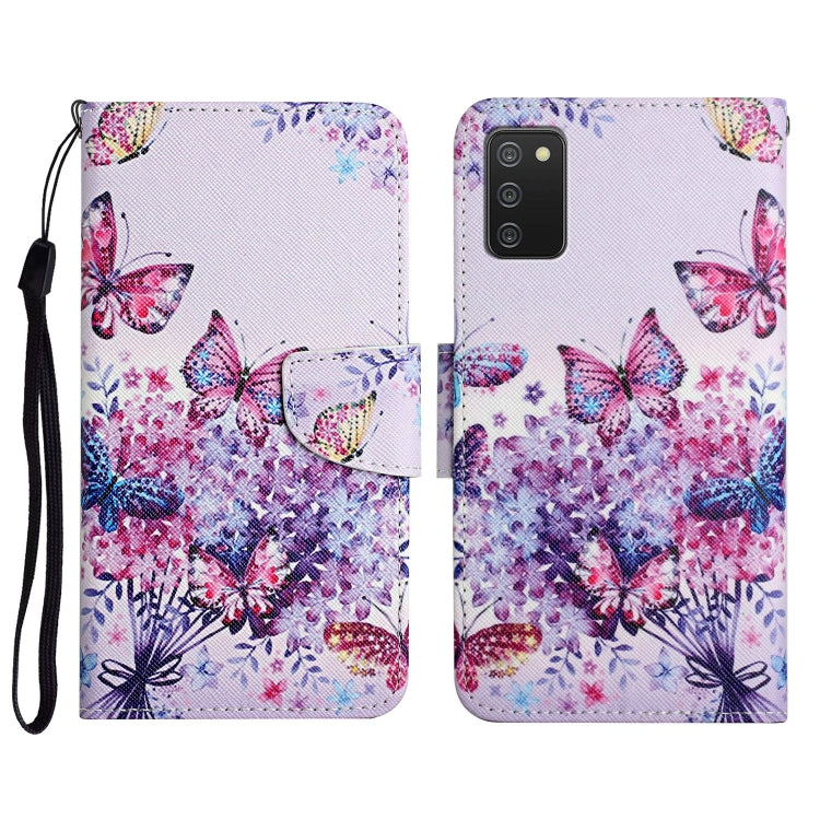 Painted Pattern Horizontal Flip Leather Case with Holder & Card Slot & Wallet, For Samsung Galaxy A02s US Edition, For Samsung Galaxy A02s EU Edition