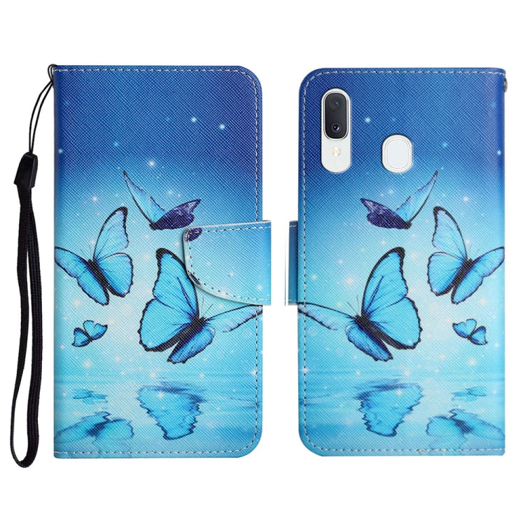 Painted Pattern Horizontal Flip Leather Case with Holder & Card Slot & Wallet, For Samsung Galaxy A12, For Samsung Galaxy A20 / A30