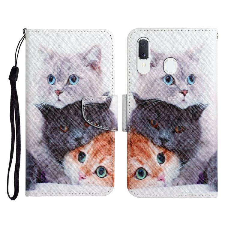 Painted Pattern Horizontal Flip Leather Case with Holder & Card Slot & Wallet, For Samsung Galaxy A12, For Samsung Galaxy A20 / A30
