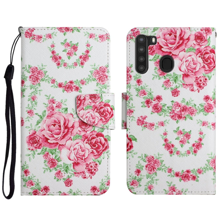 Painted Pattern Horizontal Flip Leather Case with Holder & Card Slot & Wallet, For Samsung Galaxy A21, For Samsung Galaxy A21s