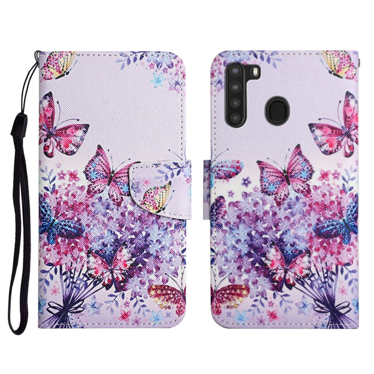 Painted Pattern Horizontal Flip Leather Case with Holder & Card Slot & Wallet, For Samsung Galaxy A21, For Samsung Galaxy A21s