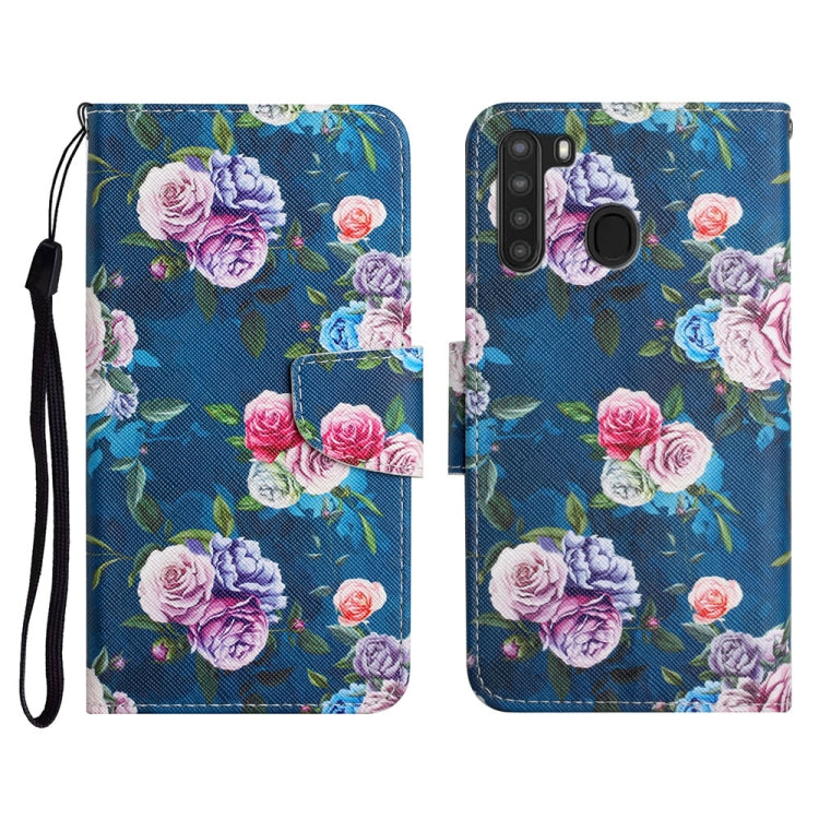 Painted Pattern Horizontal Flip Leather Case with Holder & Card Slot & Wallet, For Samsung Galaxy A21, For Samsung Galaxy A21s