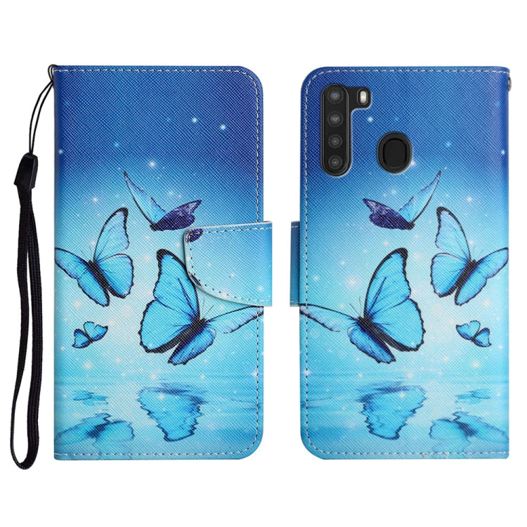 Painted Pattern Horizontal Flip Leather Case with Holder & Card Slot & Wallet, For Samsung Galaxy A21, For Samsung Galaxy A21s