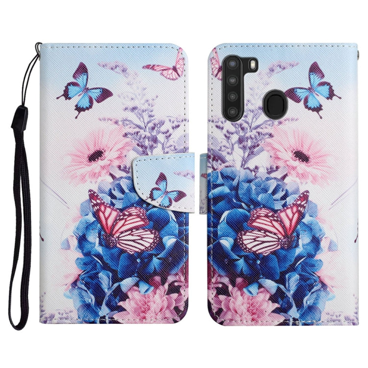 Painted Pattern Horizontal Flip Leather Case with Holder & Card Slot & Wallet, For Samsung Galaxy A21, For Samsung Galaxy A21s