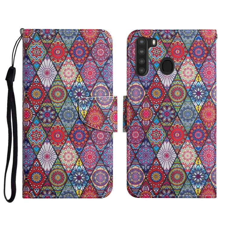 Painted Pattern Horizontal Flip Leather Case with Holder & Card Slot & Wallet, For Samsung Galaxy A21, For Samsung Galaxy A21s